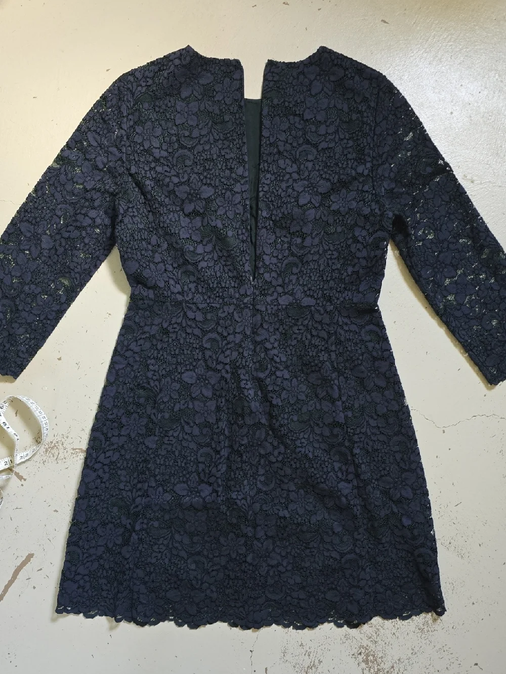 Tory Burch Blue Green Lace Sheath Cocktail Boho Dress Size 12